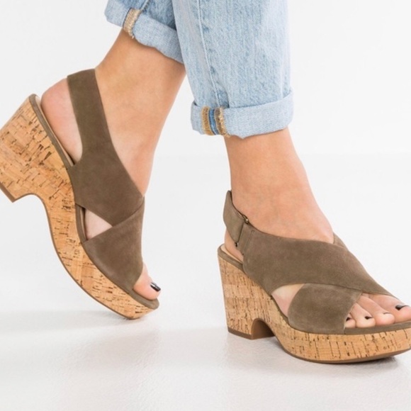 Clarks | Shoes | New Clarks Maritsa Lara Slingback Sandal In Olive Size M |  Poshmark
